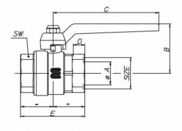 Preview: BASIC-Kugelhahn 3/8" IG/IG